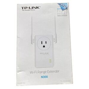 TP-Link N300 Wi-Fi Range Extender with Pass-Threw Outlet (TL-WA860RE),White
